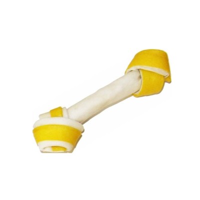 Kość wiązana biało-żółta 16cm MACED