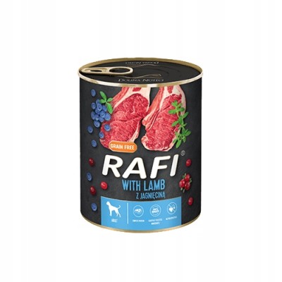 Karma dla psa RAFI jagnięcina ,borówkai żurawina 800g DOLINA NOTECI