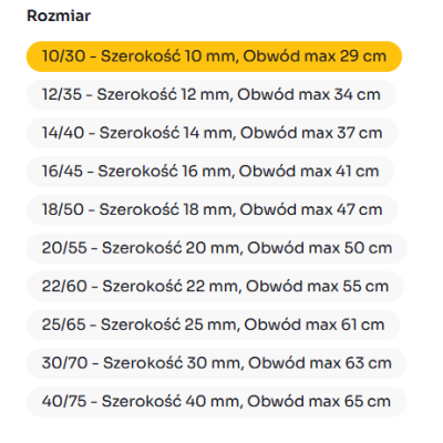 Obroża skórzana classic 18-50 czarna CHABA