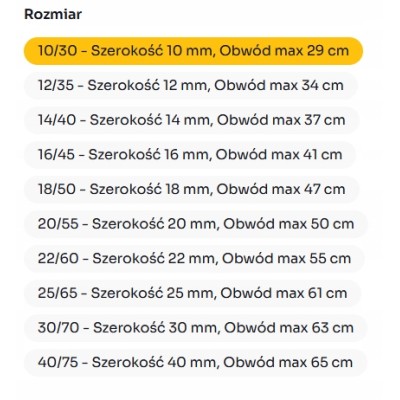 Obroża skórzana classic 18-50 czarna CHABA