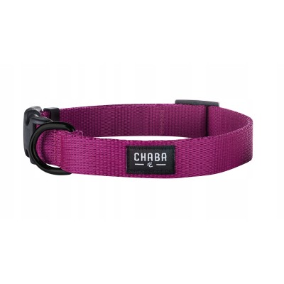 Obroża regulowana classic #L bordowa CHABA