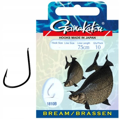 Gamakatsu Haki z Przyp. Feeder 1810B r.12/0.14mm/75cm/10 szt.