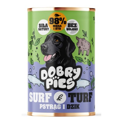 DOBRY PIES karma pstrąg i dzik 400g