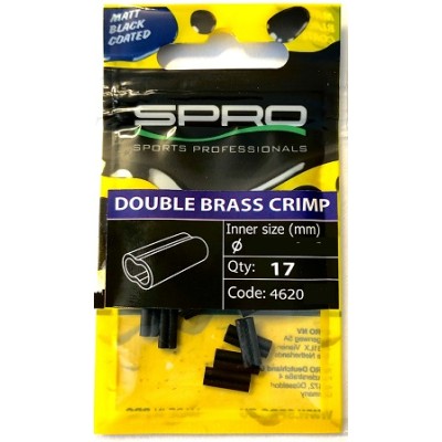 Spro Tulejka Zaciskowa Podwójna Czarna 1.0x2.2x8mm/17szt