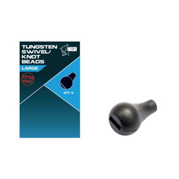 Nash Koralik Tungsten Swivel / Knot Bead Large/5szt.