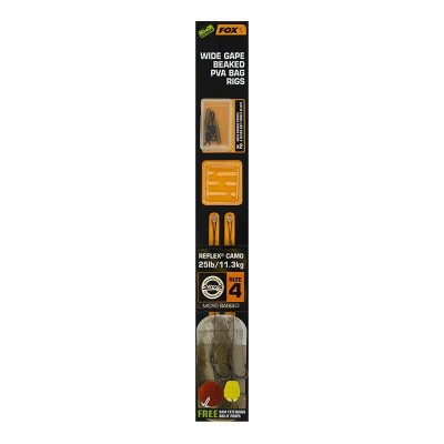 Fox Wide Gape Beaked PVA Rig 25lb/#4
