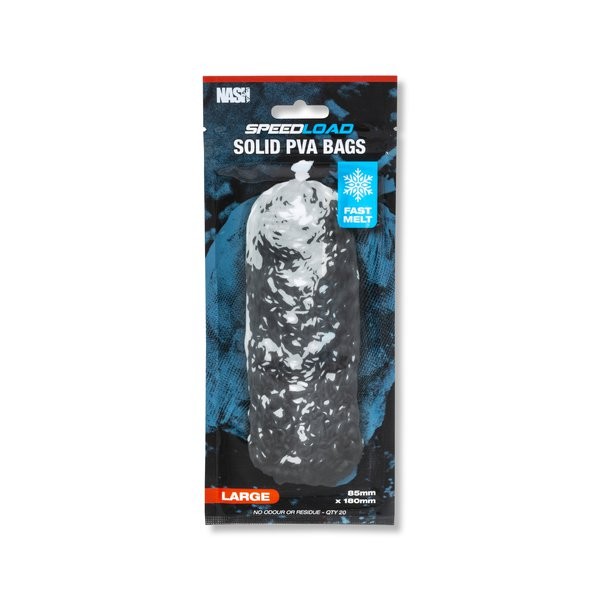 Nash Speedload Solid PVA Bag Large 85x180mm Fast Melt/20szt