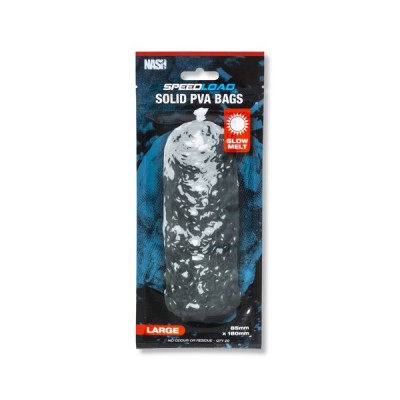 Nash Speedload Solid PVA Bag Large 85x180mm Slow Melt/20szt