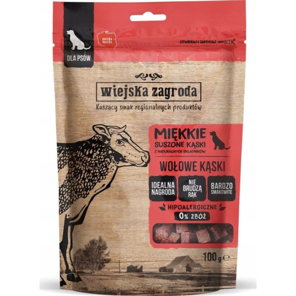 Przysmak dla psa wołowe kąski  100g WIEJSKA ZAGRODA