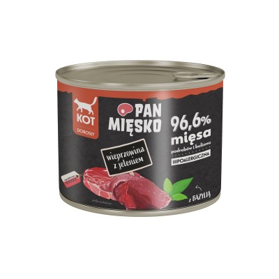 Karma mokra dla kota wieprzowina z jeleniem 200g PAN MIĘSKO