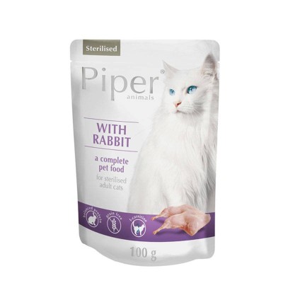Saszetka dla kota piper ster. z królikiem 100g DOLINA NOTECI