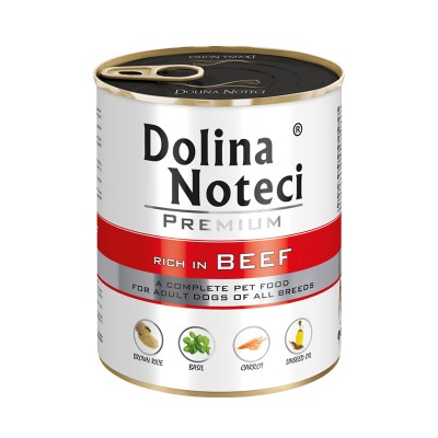 Karma dla psa wołowina  800g DOLINA NOTECI