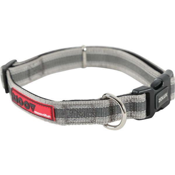 Obroża dla psa regulowana MOOV 25mm szara ZOLUX
