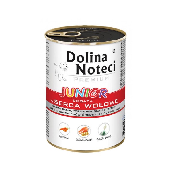 Karma dla psa Junior wołowina  400g DOLINA NOTECI