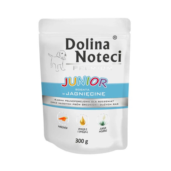 Karma dla psa JUNIOR jagnięcina 300g DOLINA NOTECI