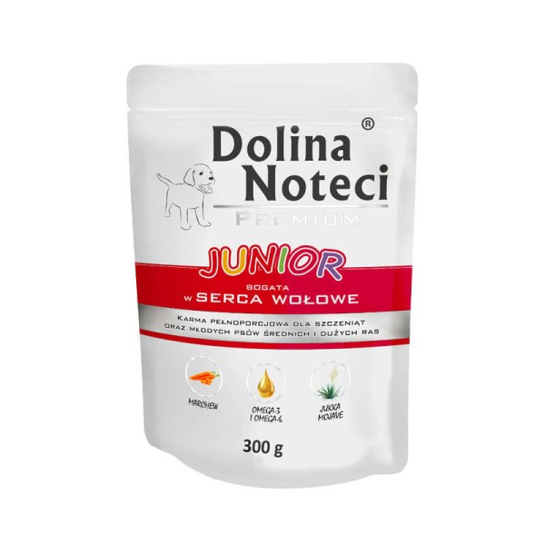Karma dla psa JUNIOR wołowina 300g DOLINA NOTECI