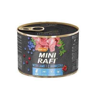 Karma dla psa MINI RAFI z jagnięciną 185g DOLINA NOTECI