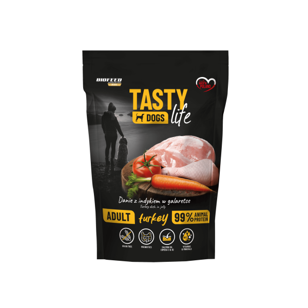 Biofeed tasty dog life saszetka 500g indyk