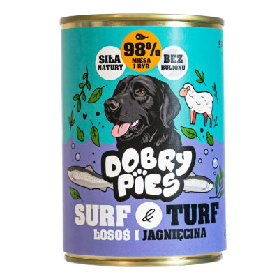 DOBRY PIES karma łosoś jagnięcina 400g