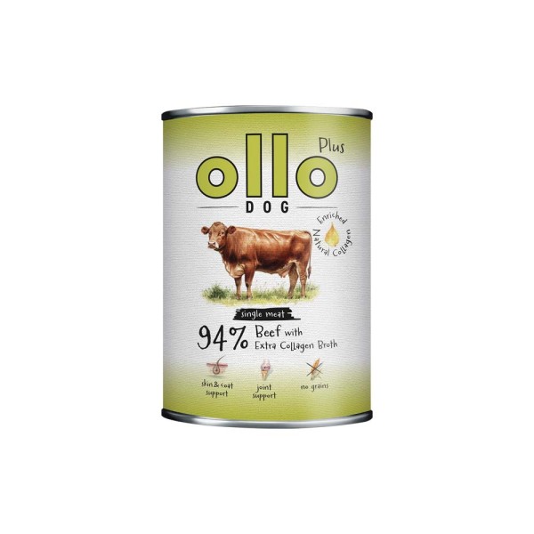OLLO plus KOLAGEN dla psa z wołowiną 400g