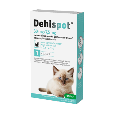 DEHISPOT 30mg roztwór do nakrapiania dla kotów -0,5-2,5kg