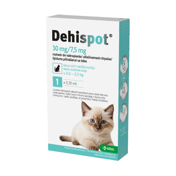 DEHISPOT 30mg roztwór do nakrapiania dla kotów -0,5-2,5kg