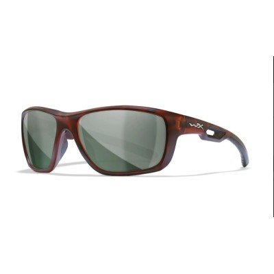 WileyX Okulary Aspect Polarized Platinum Flash Smoke Green Lens Matte Demi Frame