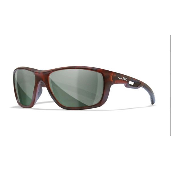 WileyX Okulary Aspect Polarized Platinum Flash Smoke Green Lens Matte Demi Frame