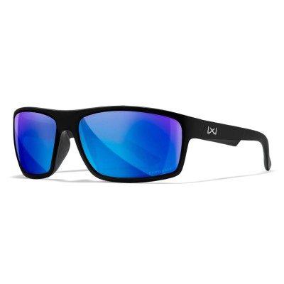 WileyX Okulary Peak Captivate Pol Blue Mirror Grey Matte Black Frame XL