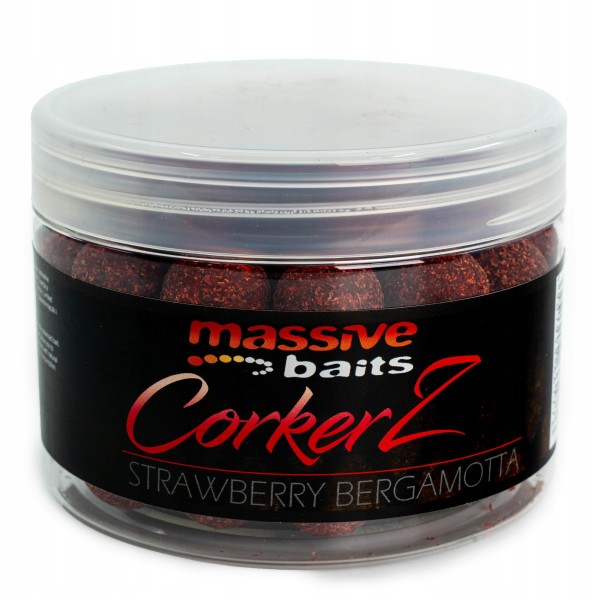 Massive Baits Kulki Corkerz Strawberry Bergamotta 22mm/300ml