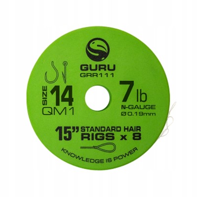 Guru Standard Hair Rigs QM1 38cm/r.14 /0.19mm