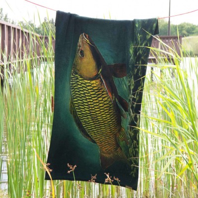 ZWOLTEX Ręcznik drukowany KARP 70x140