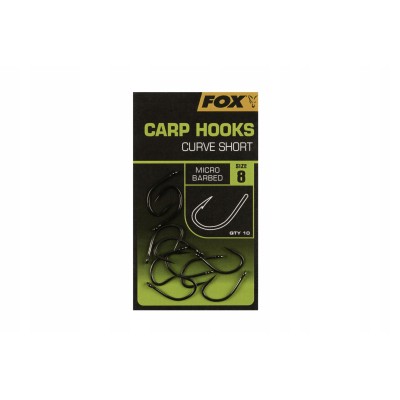 FOX Carp Curve Shank Short  Haki r.4/10szt.