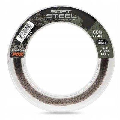 Fox Soft Steel Fleck Camo Leader 0,70mm//27,3kg//80m