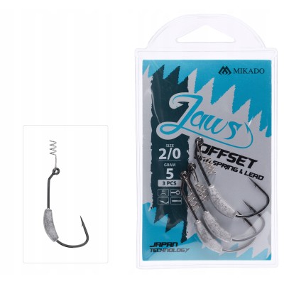 Mikado Jaws Offset z Wkrętem i Obciążeniem 3g-3/0-3szt