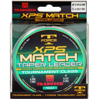 Trabucco Żyłka XPS Match Taper Leader 0,181-0,283/10x15m
