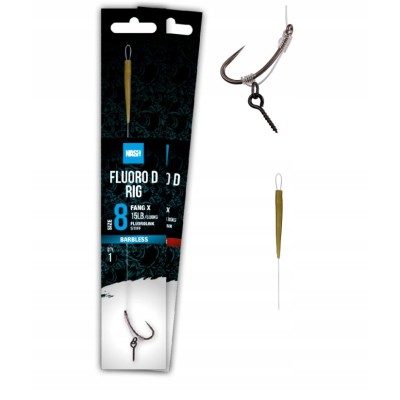 Nash Przypon Fluoro D Rig Size 4