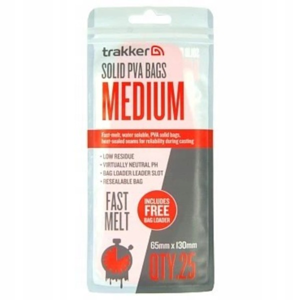 Trakker Worki Pva Solid Bags Medium 130x65mm