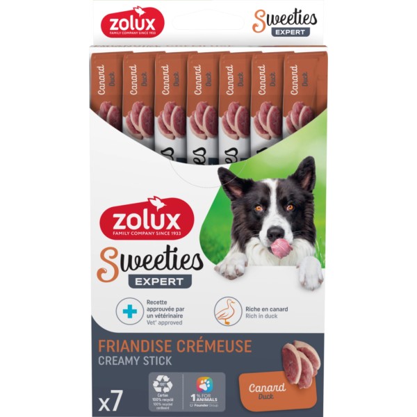 ZOLUX kremowy przysmak dla psa SWEETIES XL z kaczką 90g
