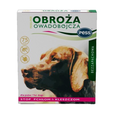 Obroża owadobójcza bezzapachowa dla psa 75cm PESS