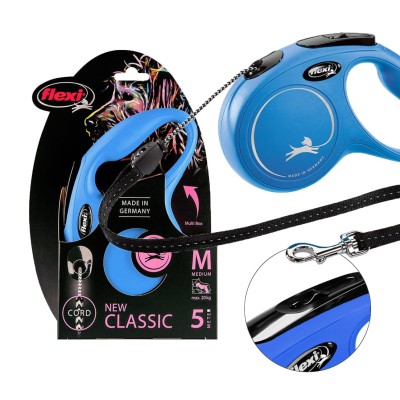 FLEXI Smycz classic linka S niebieska 5 m