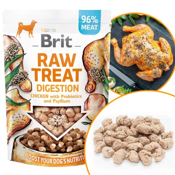 BRIT RAW TREAT digestion chicen 40g z probiotykiem