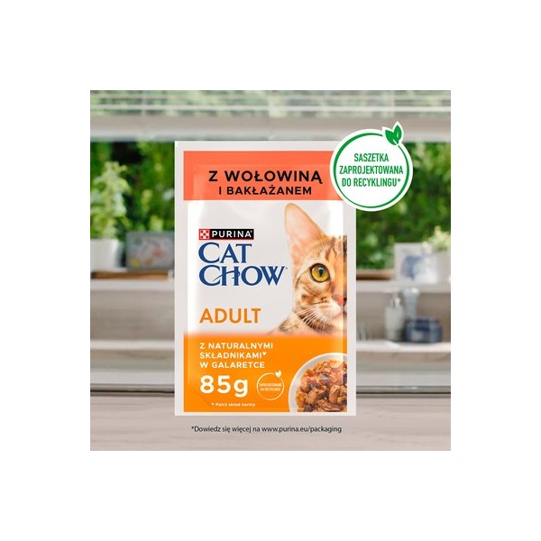 Purina Cat Chow saszetka dla kota-wołowina 85g ADULT