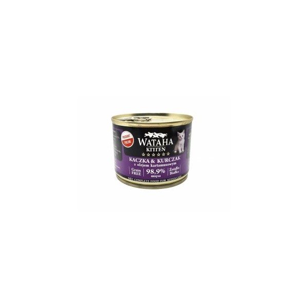 WATAHA hunt kitten cat kaczka kurczak 200g