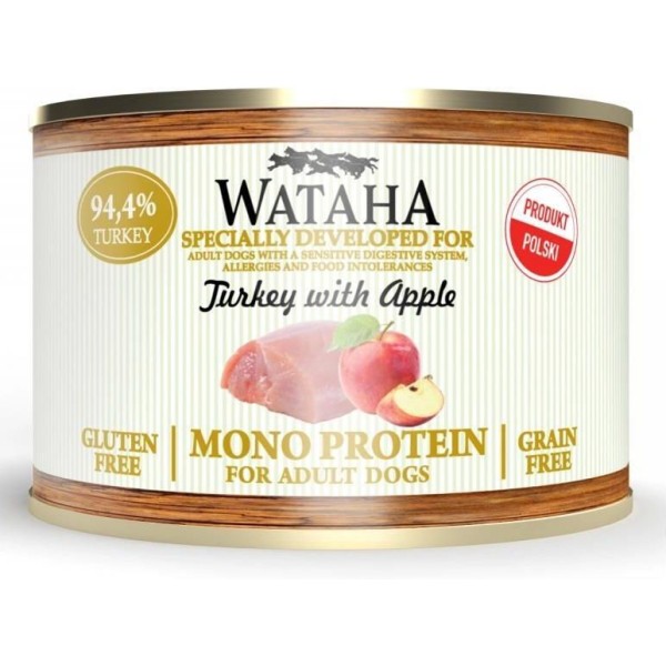 WATAHA Mono Protein pies indyk z jablkiem 185g