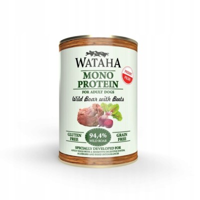 WATAHA Mono Protein pies dzik z burakiem 400g