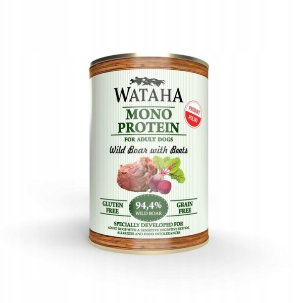 WATAHA Mono Protein pies dzik z burakiem 400g