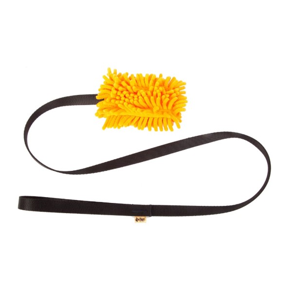 DINGO szarpak MOP na długiej taśmie dł 130cm pomarańczowy rączka czarna