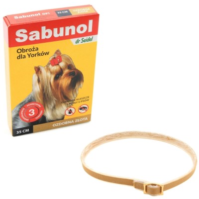 SABUNOL obroża ozdobna dla psa 35 cm /złota/
