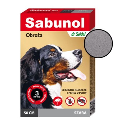 SABUNOL obroża 50 cm dla psa /szara/